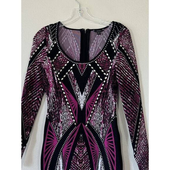 GUESS Size Small Jacquard Embellished Bodycon Dress Sexy Club Party Glam READ - Picture 3 of 13